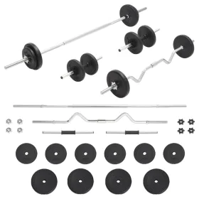 Barbell and weight set 30 kg by vidaXL, free weight - Ref: Foro24-93589, Price: 118,89 €, Discount: %
