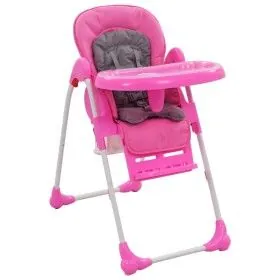 Pink and gray baby high chair by vidaXL, Chairs and high chairs for children - Ref: Foro24-10186, Price: 105,54 €, Discount: %