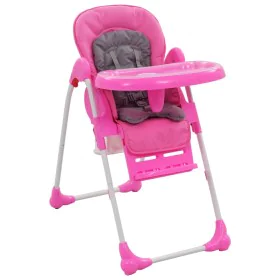 Rosa und grauer Babyhochstuhl von vidaXL, Stühle und Hochstühle für Kinder - Ref: Foro24-10186, Preis: 105,54 €, Rabatt: %