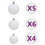 Slim Christmas tree with LEDs and balls black 180 cm by vidaXL, Christmas trees - Ref: Foro24-3078113, Price: 54,35 €, Discou...