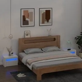 Nightstands with LED 2 units white 60x35x40 cm by vidaXL, Nightstands - Ref: Foro24-3080734, Price: 126,19 €, Discount: %