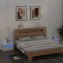 Nachttische mit LED 2 Einheiten weiß 60x35x40 cm von vidaXL, Nachttische - Ref: Foro24-3080734, Preis: 126,19 €, Rabatt: %