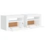 Nachttische mit LED 2 Einheiten weiß 60x35x40 cm von vidaXL, Nachttische - Ref: Foro24-3080734, Preis: 126,19 €, Rabatt: %