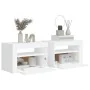 Nachttische mit LED 2 Einheiten weiß 60x35x40 cm von vidaXL, Nachttische - Ref: Foro24-3080734, Preis: 126,19 €, Rabatt: %