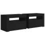Bedside tables with LED lights 2 pcs black 60x35x40 cm by vidaXL, Nightstands - Ref: Foro24-3080735, Price: 130,00 €, Discoun...