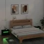 Bedside tables with LED lights 2 pcs black 60x35x40 cm by vidaXL, Nightstands - Ref: Foro24-3080735, Price: 130,00 €, Discoun...
