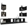 6-piece black plywood TV furniture set by vidaXL, TV Furniture - Ref: Foro24-3114263, Price: 178,49 €, Discount: %