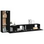 3-piece black plywood TV furniture set by vidaXL, TV Furniture - Ref: Foro24-3114319, Price: 156,27 €, Discount: %