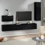 4-teiliges TV-Möbelset aus schwarzem Sperrholz von vidaXL, TV-Möbel - Ref: Foro24-3114327, Preis: 185,60 €, Rabatt: %