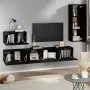 4-teiliges TV-Möbelset aus schwarzem Sperrholz von vidaXL, TV-Möbel - Ref: Foro24-3114327, Preis: 185,60 €, Rabatt: %
