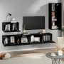 Black plywood 4-piece TV furniture set by vidaXL, TV Furniture - Ref: Foro24-3114327, Price: 185,60 €, Discount: %
