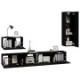 Black plywood 4-piece TV furniture set by vidaXL, TV Furniture - Ref: Foro24-3114327, Price: 185,60 €, Discount: %