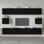 6-teiliges TV-Möbelset aus schwarzem Sperrholz von vidaXL, TV-Möbel - Ref: Foro24-3114367, Preis: 227,77 €, Rabatt: %