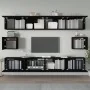 6-piece black plywood TV furniture set by vidaXL, TV Furniture - Ref: Foro24-3114367, Price: 227,41 €, Discount: %