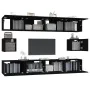 6-teiliges TV-Möbelset aus schwarzem Sperrholz von vidaXL, TV-Möbel - Ref: Foro24-3114367, Preis: 227,77 €, Rabatt: %