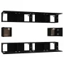 6-piece black plywood TV furniture set by vidaXL, TV Furniture - Ref: Foro24-3114367, Price: 227,41 €, Discount: %