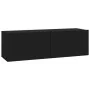 6-piece black plywood TV furniture set by vidaXL, TV Furniture - Ref: Foro24-3114367, Price: 227,41 €, Discount: %