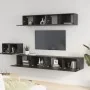 5-teiliges TV-Möbelset aus schwarzem Sperrholz von vidaXL, TV-Möbel - Ref: Foro24-3114431, Preis: 212,15 €, Rabatt: %