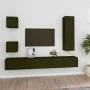 Set de muebles para TV 5 piezas madera contrachapada negro de vidaXL, Muebles TV - Ref: Foro24-3114447, Precio: 196,79 €, Des...