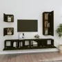 Set de muebles para TV 5 piezas madera contrachapada negro de vidaXL, Muebles TV - Ref: Foro24-3114447, Precio: 196,79 €, Des...