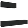 3-teiliges TV-Möbelset aus schwarzem Sperrholz von vidaXL, TV-Möbel - Ref: Foro24-3114479, Preis: 163,63 €, Rabatt: %