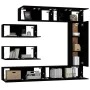 Set de muebles para TV 7 piezas madera contrachapada negro de vidaXL, Muebles TV - Ref: Foro24-3114559, Precio: 330,48 €, Des...