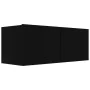 Set de muebles para TV 7 piezas madera contrachapada negro de vidaXL, Muebles TV - Ref: Foro24-3114559, Precio: 330,48 €, Des...