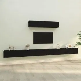 6-teiliges TV-Möbelset aus schwarzem Sperrholz von vidaXL, TV-Möbel - Ref: Foro24-3114607, Preis: 271,89 €, Rabatt: %