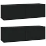 6-teiliges TV-Möbelset aus schwarzem Sperrholz von vidaXL, TV-Möbel - Ref: Foro24-3114607, Preis: 271,89 €, Rabatt: %