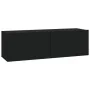 6-teiliges TV-Möbelset aus schwarzem Sperrholz von vidaXL, TV-Möbel - Ref: Foro24-3114607, Preis: 271,89 €, Rabatt: %