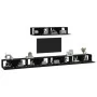 6-teiliges TV-Möbelset aus schwarzem Sperrholz von vidaXL, TV-Möbel - Ref: Foro24-3114607, Preis: 271,89 €, Rabatt: %
