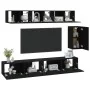 6-piece black plywood TV furniture set by vidaXL, TV Furniture - Ref: Foro24-3114615, Price: 214,70 €, Discount: %