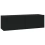 6-teiliges TV-Möbelset aus schwarzem Sperrholz von vidaXL, TV-Möbel - Ref: Foro24-3114615, Preis: 214,70 €, Rabatt: %