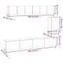 6-teiliges TV-Möbelset aus schwarzem Sperrholz von vidaXL, TV-Möbel - Ref: Foro24-3114615, Preis: 214,70 €, Rabatt: %