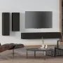 4-teiliges TV-Möbelset aus schwarzem Sperrholz von vidaXL, TV-Möbel - Ref: Foro24-3114631, Preis: 197,48 €, Rabatt: %