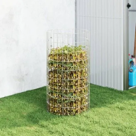 Gartenkomposter aus verzinktem Stahl Ø50x100 cm von vidaXL, Komposter - Ref: Foro24-3115942, Preis: 47,09 €, Rabatt: %