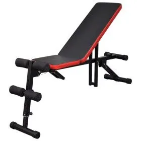 Banco de abdominales ajustable multi-posición de vidaXL, Bancos de ejercicio - Ref: Foro24-90641, Precio: 151,87 €, Descuento: %