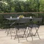 Folding cafeteria chairs 4 pcs steel and black synthetic rattan by vidaXL, Garden chairs - Ref: Foro24-3152112, Price: 150,63...