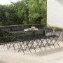 Klappbare Cafeteria-Stühle 8 Stk. Stahl und synthetisches Rattan schwarz von vidaXL, Gartenstühle - Ref: Foro24-3152114, Prei...