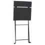 Folding café chairs 8 units steel and black synthetic rattan by vidaXL, Garden chairs - Ref: Foro24-3152114, Price: 296,60 €,...