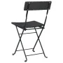 Folding café chairs 8 units steel and black synthetic rattan by vidaXL, Garden chairs - Ref: Foro24-3152114, Price: 296,60 €,...