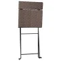 Folding café chairs 6 units steel and synthetic brown rattan by vidaXL, Garden chairs - Ref: Foro24-3152116, Price: 244,41 €,...