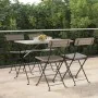 Klappbare Cafeteriastühle 4 Einheiten aus Stahl und grauem synthetischem Rattan von vidaXL, Gartenstühle - Ref: Foro24-315211...
