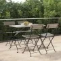 Sillas cafetería plegables 4 uds acero y ratán sintético gris de vidaXL, Sillas de jardín - Ref: Foro24-3152118, Precio: 145,...