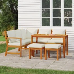 6-piece garden dining set with solid acacia wood cushions by vidaXL, Garden sets - Ref: Foro24-3154964, Price: 599,25 €, Disc...