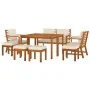 Garden dining set with cushions, 9 pieces, solid acacia wood. by vidaXL, Garden sets - Ref: Foro24-3154980, Price: 693,55 €, ...