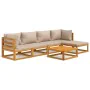 Gartenmöbel-Set, 6-teilig, Massivholz und graue Taupe-Kissen. von vidaXL, Gartensets - Ref: Foro24-3155250, Preis: 598,48 €, ...