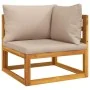 Garden furniture set 12 pieces solid wood and taupe gray cushions by vidaXL, Garden sets - Ref: Foro24-3155264, Price: 1,00 €...