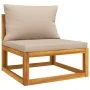 Garden furniture set 12 pieces solid wood and taupe gray cushions by vidaXL, Garden sets - Ref: Foro24-3155264, Price: 1,00 €...