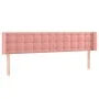 Cabecero de terciopelo rosa 163x16x78/88 cm de vidaXL, Cabeceros y pies de cama - Ref: Foro24-3119261, Precio: 80,17 €, Descu...